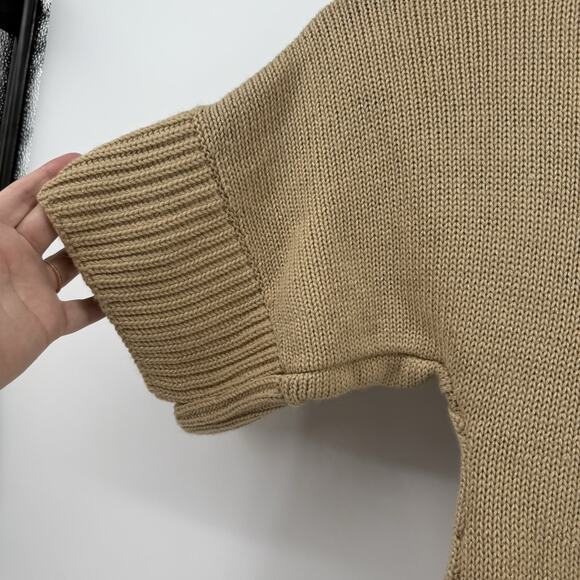 Vtg 2b BEBE Y2K Cardigan Fisherman Knit Professional Neutral Office Women Small - Picture 8 of 14